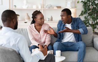 group talking about anger in recovery