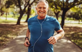 man in a healthy recovery routine