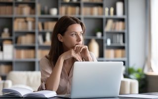 woman thinking about setting boundaries