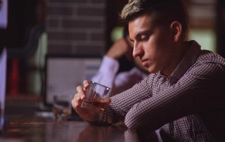 man at an alcohol detox program