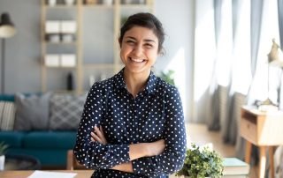 a woman is happy to be in residential addiction treatment