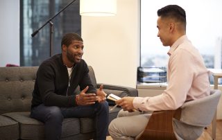 a pair talks about addiction treatment therapies