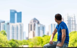 a man is happy to have found treatment centers in atlanta that work for him