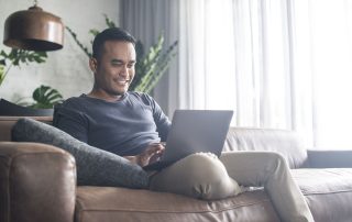 man searches for substance abuse treatment centers in Atlanta