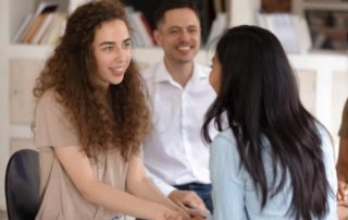 people talking in an opioid detox center
