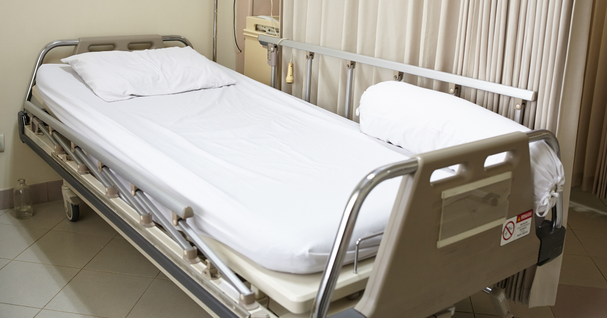 A hospital bed