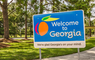 A "welcome to georgia" sign